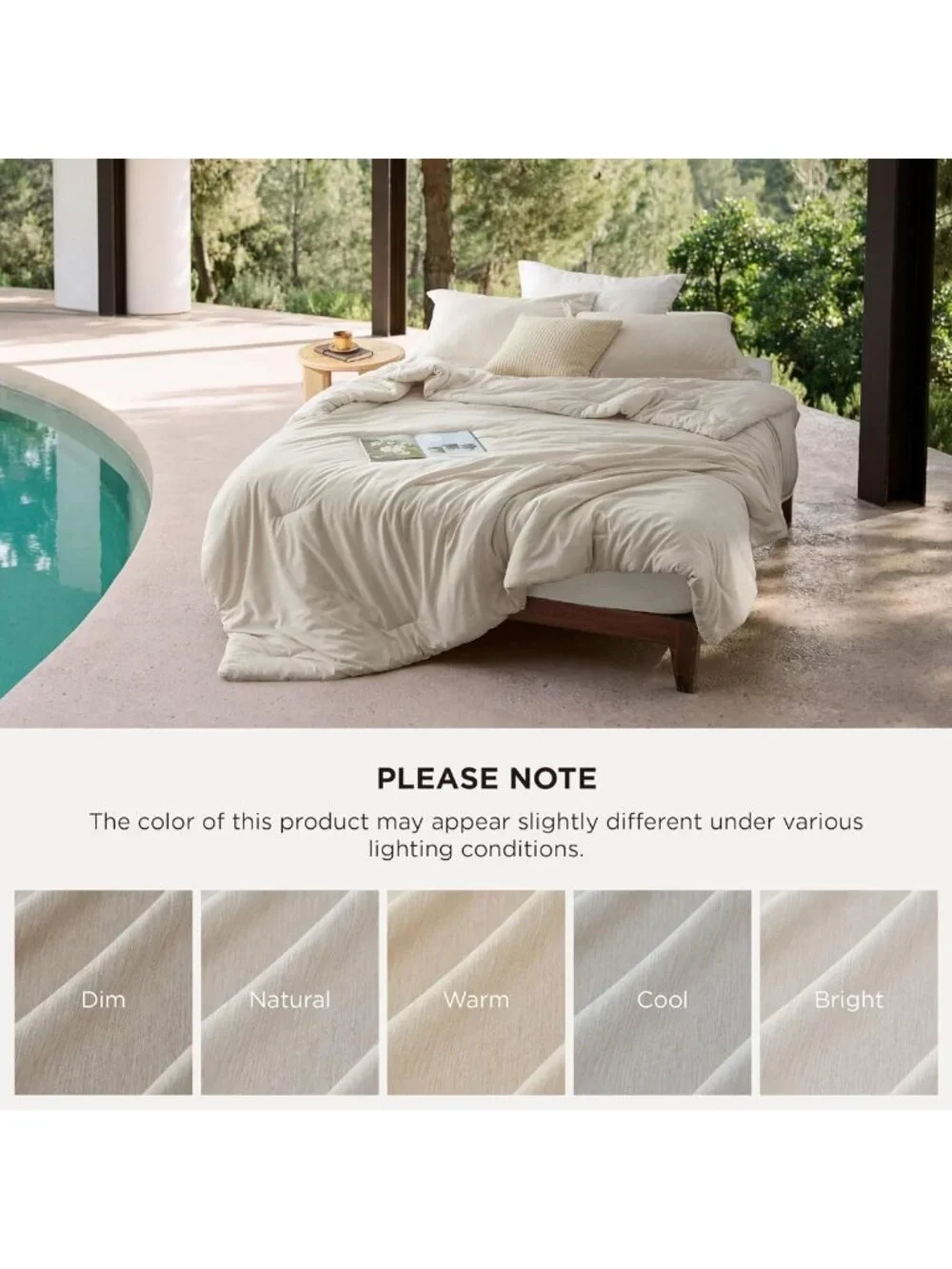 Cozy Beige Queen Comforter Set - Soft All-Season Bedding, 3-Piece Bed Set